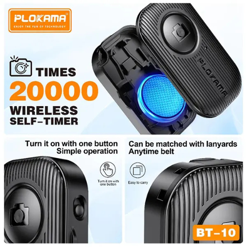 PLOKAMA BT10 Bluetooth Selfie Remote Shutter For Smartphone