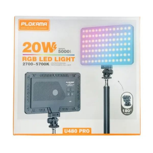 Plokama U480 Pro Rechargeable RGB LED Light Panel