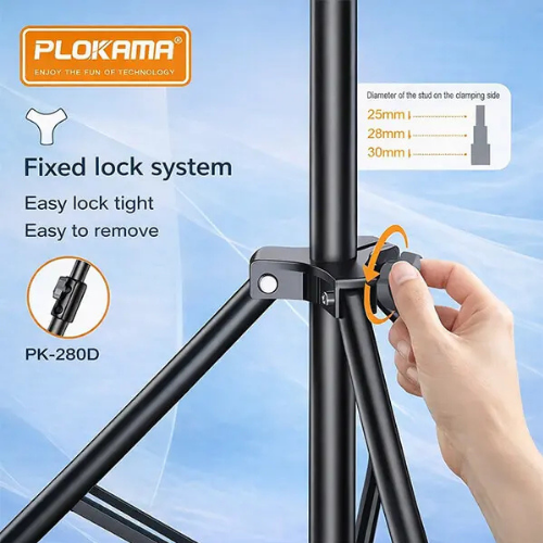 Plokama PK-280D Light Stand 2.8M Heavy Tripod