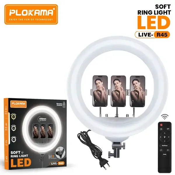 Plokama R45 Soft LED Ring light 17.5inch